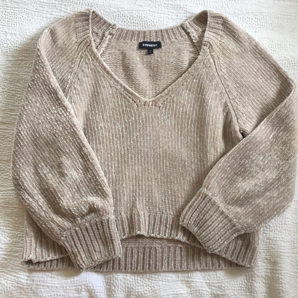 Champagne Express slouchy sweater